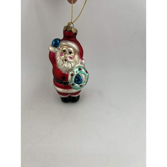 Vintage Home Decorative Blown Glass Santa Claus Christmas Tree Ornament‎ 4" - Picture 5 of 6